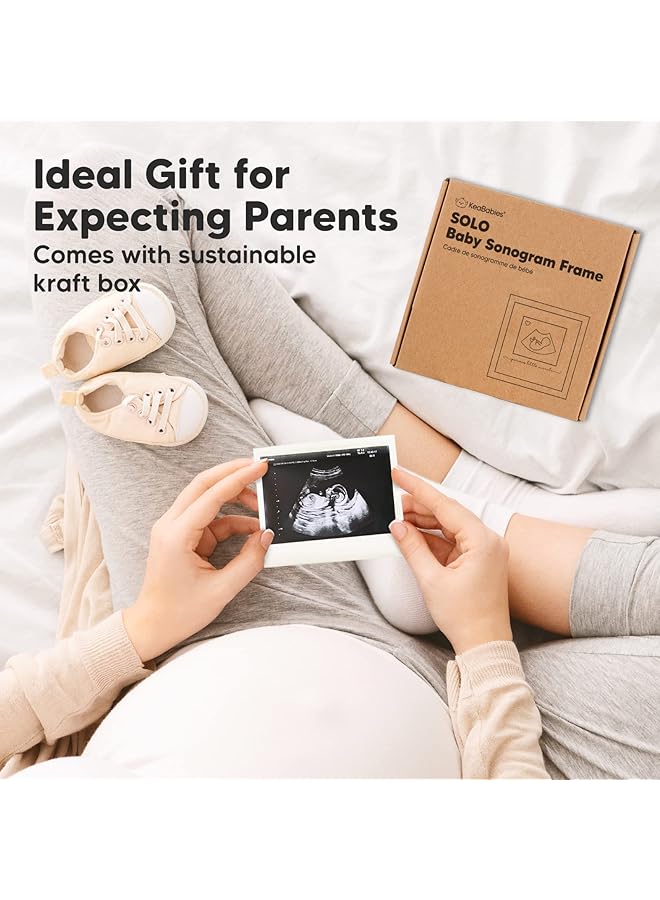 إيروريكس إطار صور سونار الطفل إطار الموجات فوق الصوتية الحديث للأم الحامل إطارات صور سونار الإعلان عن الحمل الكشف عن جنس الطفل للآباء والأمهات المتوقعين هدايا للأب لأول مرة أزرق داكن - Image 4