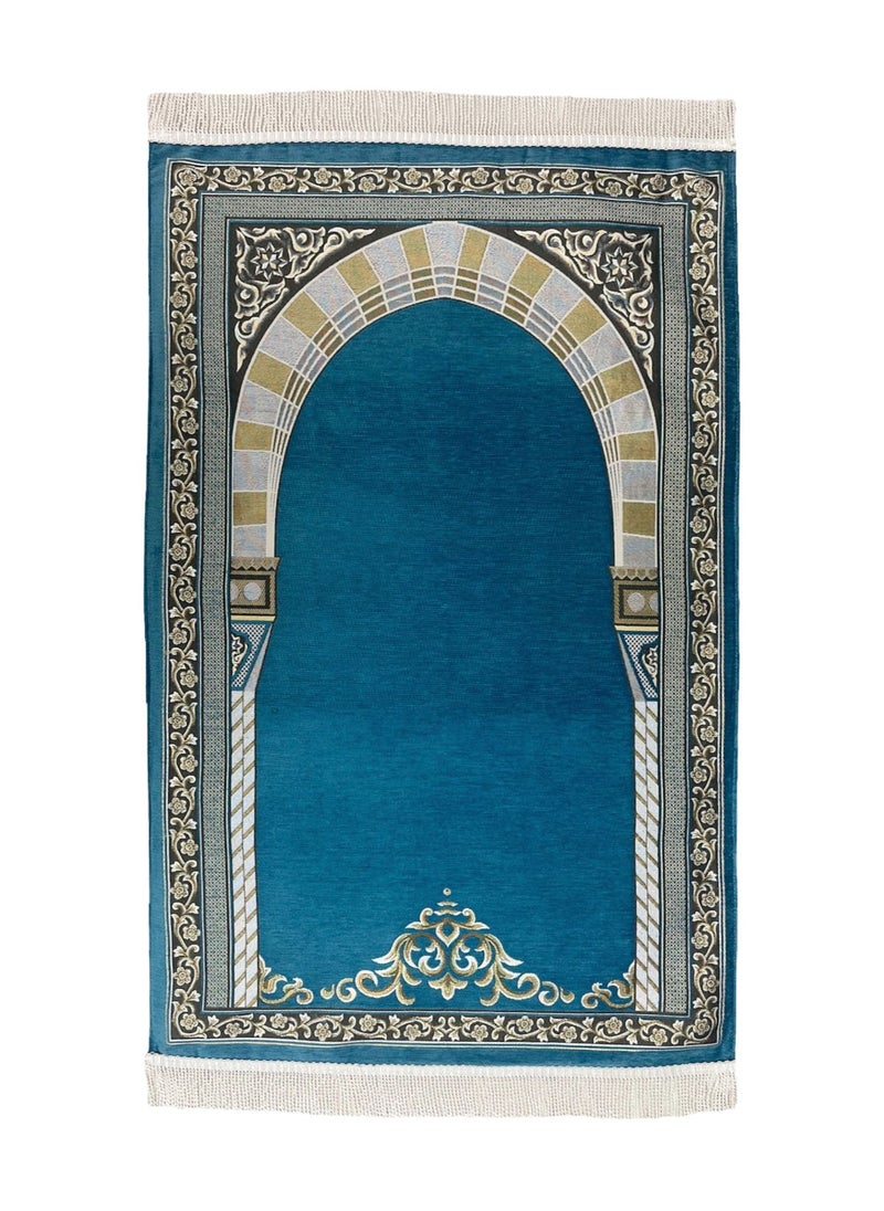 AL-HRAER - Chanel Prayer Rug Upholstered And Colorful And Filled With Thermal Sponge 130x70 cm - Image 1