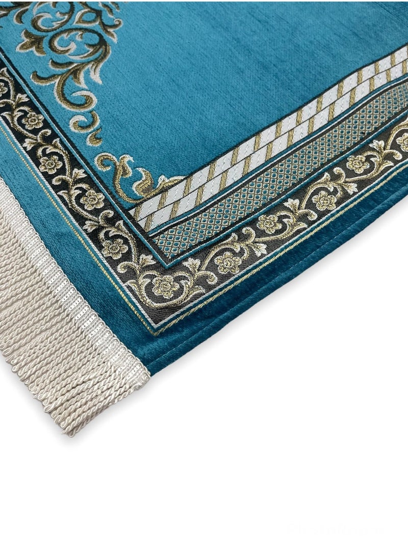 AL-HRAER - Chanel Prayer Rug Upholstered And Colorful And Filled With Thermal Sponge 130x70 cm - Image 1