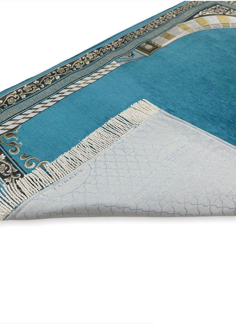 AL-HRAER - Chanel Prayer Rug Upholstered And Colorful And Filled With Thermal Sponge 130x70 cm - Image 1