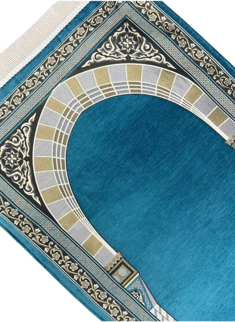 AL-HRAER - Chanel Prayer Rug Upholstered And Colorful And Filled With Thermal Sponge 130x70 cm - Image 1