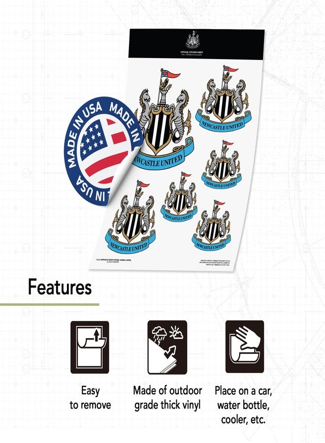 Desert Cactus ملصق ديكال فينيل لنيوكاسل يونايتد FC من ديزرت كاكتوس - NUFC ماجبايز كرة القدم الإنجليزية لابتوب زجاجة ماء سيارة دفتر قصاصات (النوع 3-1) - Image 2