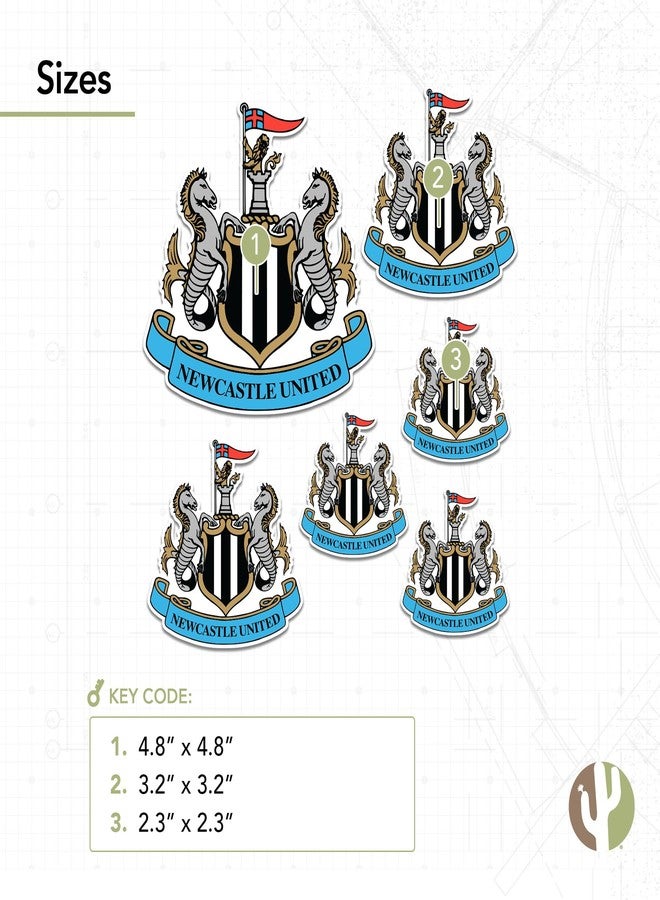 Desert Cactus ملصق ديكال فينيل لنيوكاسل يونايتد FC من ديزرت كاكتوس - NUFC ماجبايز كرة القدم الإنجليزية لابتوب زجاجة ماء سيارة دفتر قصاصات (النوع 3-1) - Image 3