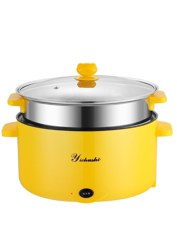 غاز 4.5L متعددة الوظائف البسيطة طباخ كهربائي 400-1000W غير عصا طلاء المحمولة وعاء السفر مقلاة كهربائية وعاء ساخن وعاء المعكرونة السريع شريحة لحم مقلية حساء البيض وعاء  - Image 1
