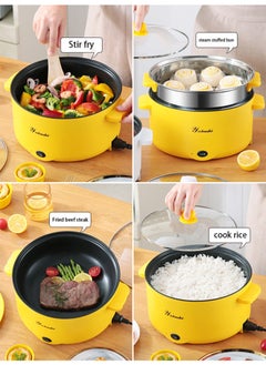 Gasin 4.5L Multifunctional Mini Electric Cooker 400-1000W Non-stick Coating Portable Travel Pot Electric Frying Pan Hot Pot Fast Noodle Pot Fried Steak Egg Soup Pot  - Image 5