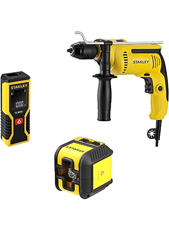 Stanley 700W 13Mm Hammer Drill With Cross Line Laser And 15M Measuring Laser - Image 1