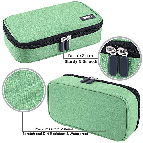 Chelory Big Pencil Case Large Capacity Pencil Bag Pouch Pen Pencil Marker Holder with High Storage for Office Supplier Desk Stationery Organizer Makeup Bag (Green) - Image 4