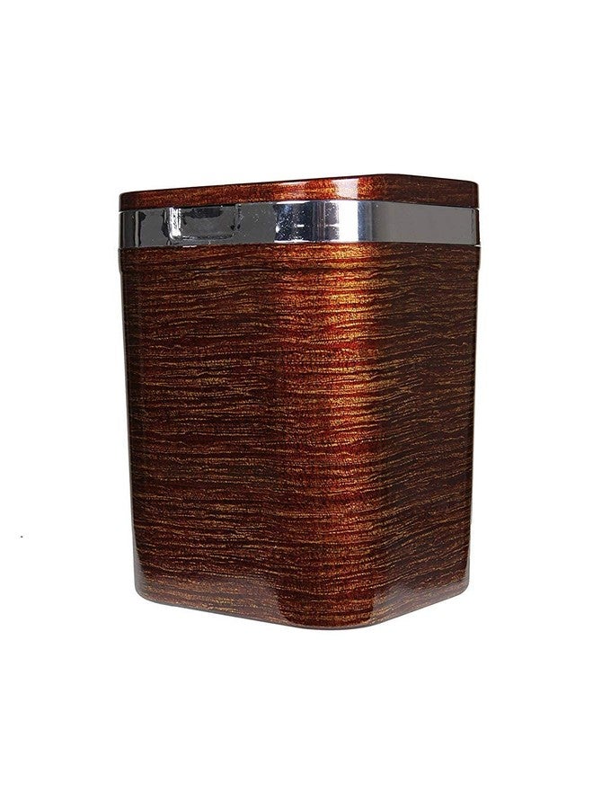 Portible Dumpster Dustbin Brown Wooden Finished Dustbin for Car Office and Home Use (Pack of 1). - Image 4