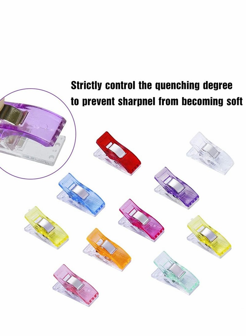 SYOSI 100 Pieces Multipurpose Sewing Clips  Premium Quilting Clips  Assorted Random Colors Sewing Fabric Clips for Sewing Supplies Quilting Accessories Crafting Tools - Image 4