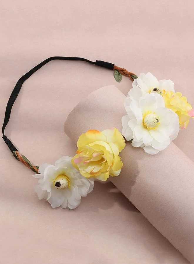 Take Two  Pack of 4 - Girls Pearls Embellished Bow Hair Ties for Women | Best Price UAE