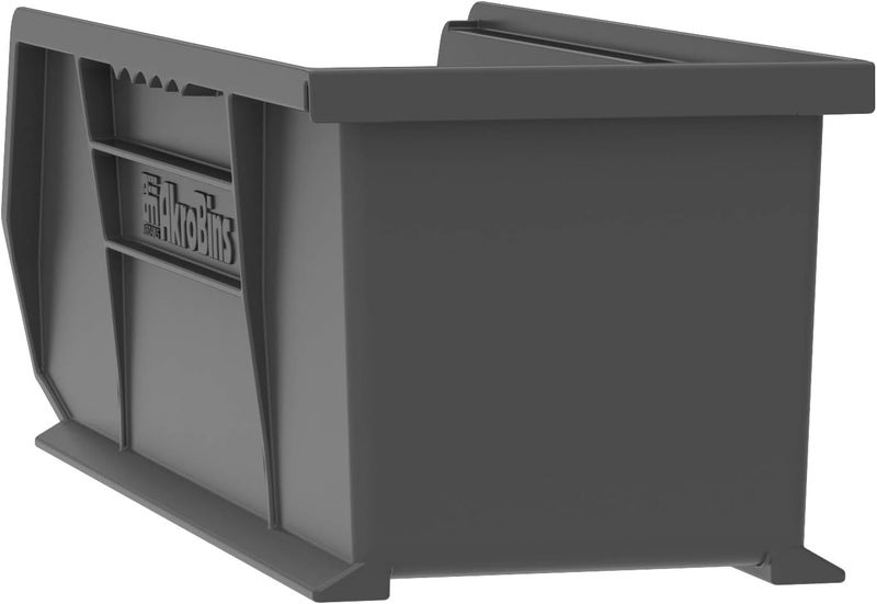Akro-Mils 30234 AkroBins Plastic Storage Bins, Space-Saving Stackable Bins for Garage, Pantry, Craft Organization, 15" x 5" x 5", Black, 12-Pack - Image 4