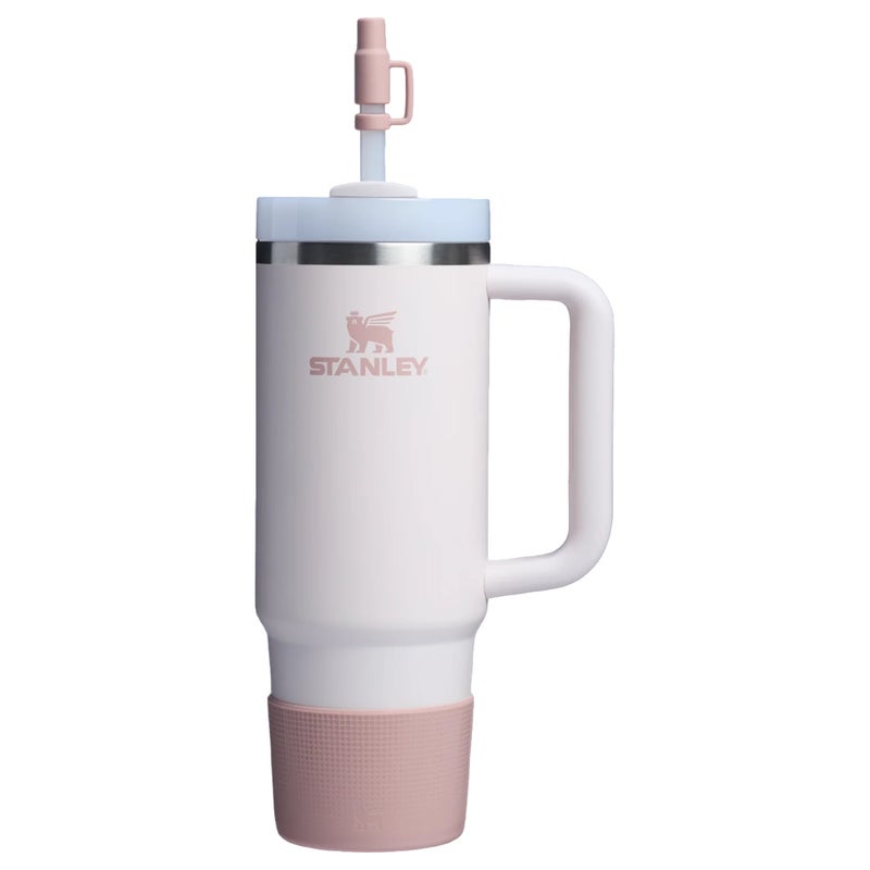 Stanley 20oz/30oz Stanley Quencher Boot + Straw Topper Silicone Protective Sleeve & Straw Cover – Pink Dusk - Image 3