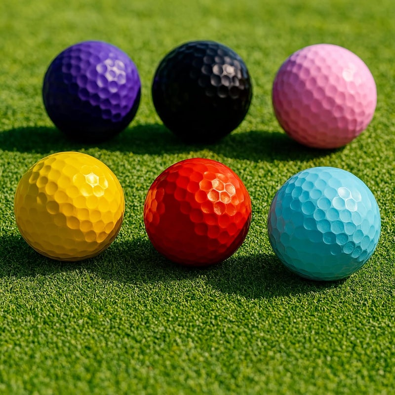 Thorza Colored Golf Balls - Multicolored Set of 6, 12, 24 for Kids Mini Golf, Putting Practice and Children Training - Image 4