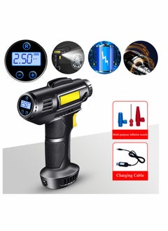 SYOSI Tire Inflator, Rechargeable Lithium Ion Battery Portable Handheld Fast Inflation Auto Tire Pump with Digital Pressure Gauge for Car Motorcycles Tires  - Image 1