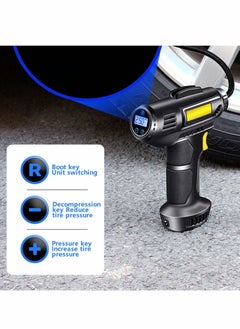 SYOSI Tire Inflator, Rechargeable Lithium Ion Battery Portable Handheld Fast Inflation Auto Tire Pump with Digital Pressure Gauge for Car Motorcycles Tires  - Image 4