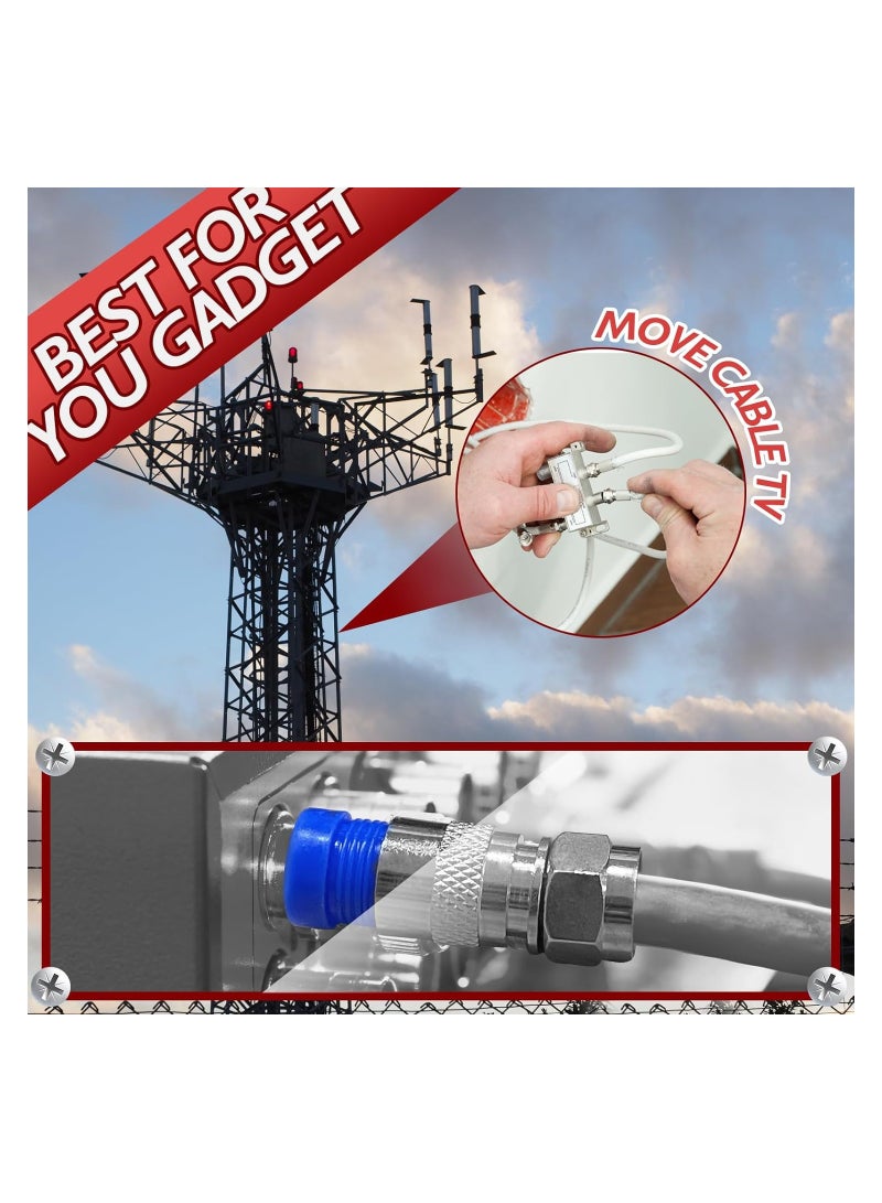 Coaxial Cable Connector, Enhanced Coaxial Compression Tool Kit - Professional Coax Cable Crimper with Wire Stripper, Ideal for RG6 and RG59 Connectors - Image 3