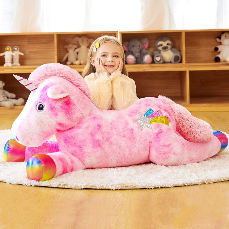 EARTHSOUND Giant Unicorn Stuffed Animal Plush Toy43 Large Jumbo Cute Soft ToysBig Size Huge Fluffy Plushy Oversized Fat PlushieGifts for Kid - Image 2