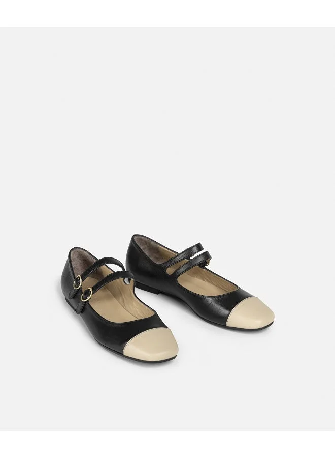 ابيكول أحذية مسطحة بألوان متدرجة مع أشرطة