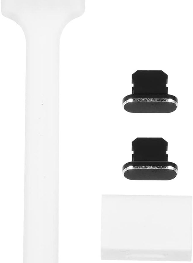 Black Metal Charging Port Dust Plug Protector Easy Fit for iPhone - Image 1