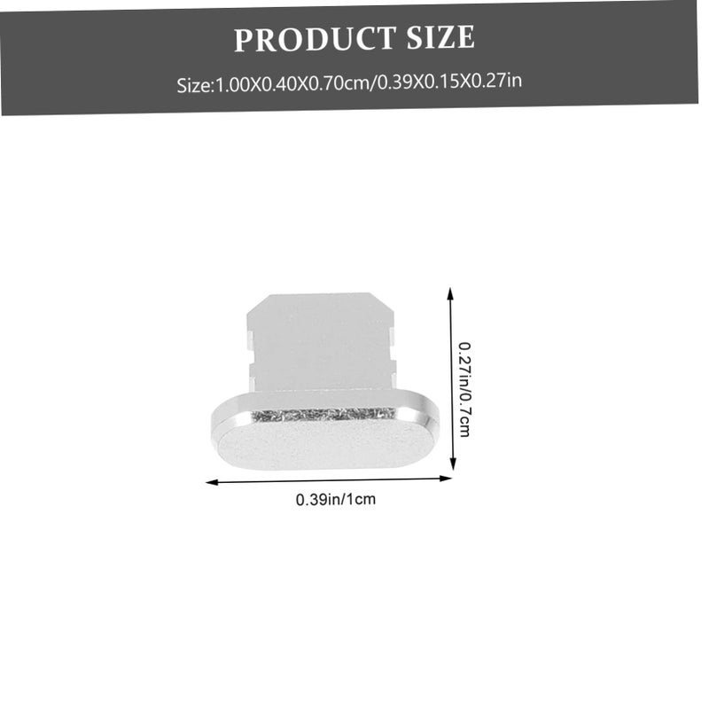 Black Metal Charging Port Dust Plug Protector Easy Fit for iPhone - Image 3