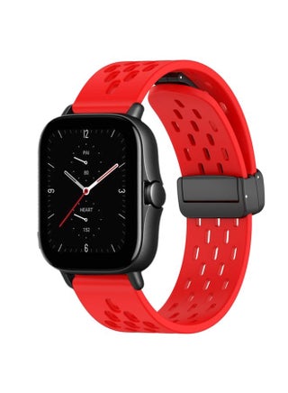 Replacement Strap For Amazfit GTS 2E 20mm Folding Magnetic Clasp Silicone Watch Band Red - pzsku/Z2F3611F3654ECBD10474Z/45/_/1714870143/b71318c5-1d7a-4434-ad06-1d6eb8d39163