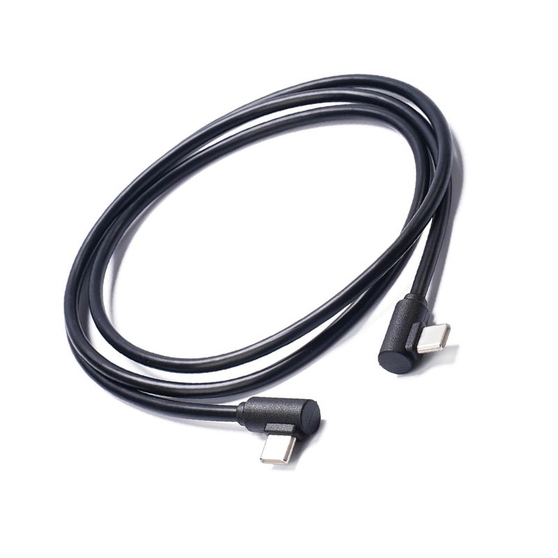 Right Angled USB C Fast Charges Cable 60W Power Cord for Smartphone Tablets Cameras Portable Electronics USB C Right Angled Cable for Gaming Devices - Image 1