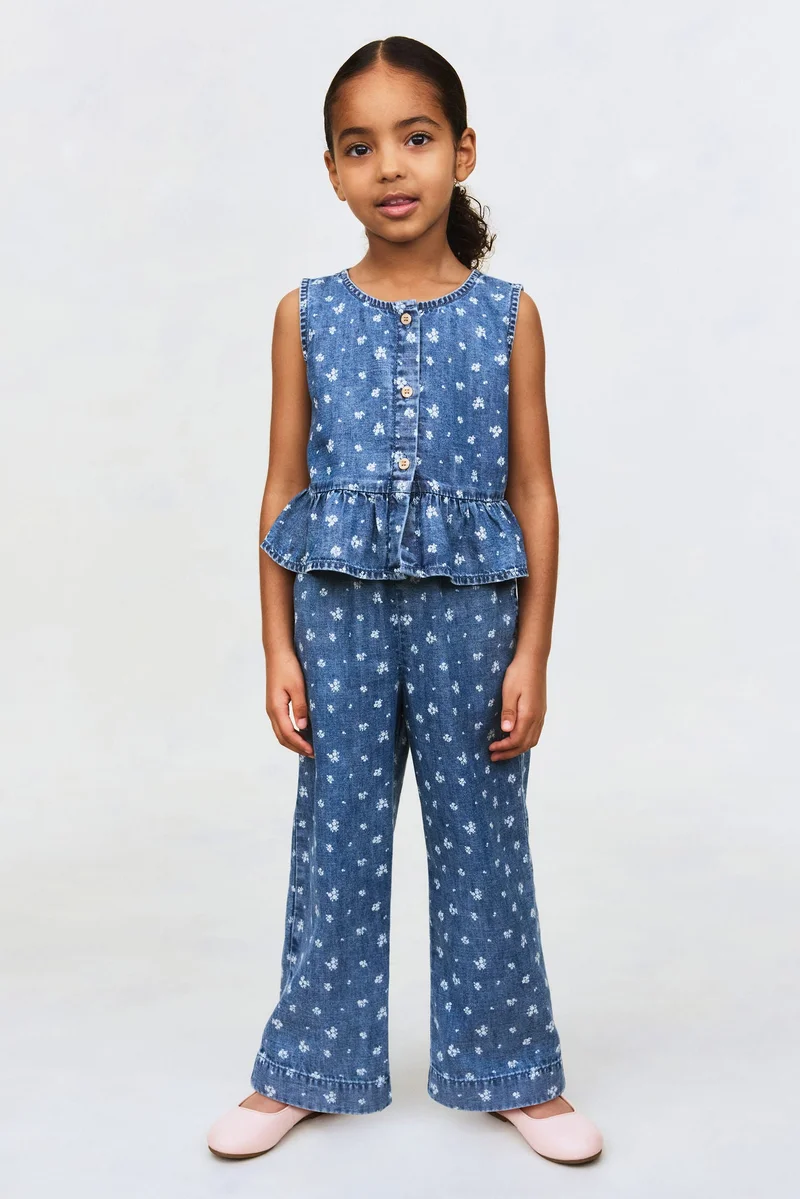 H&M 2-piece printed denim set