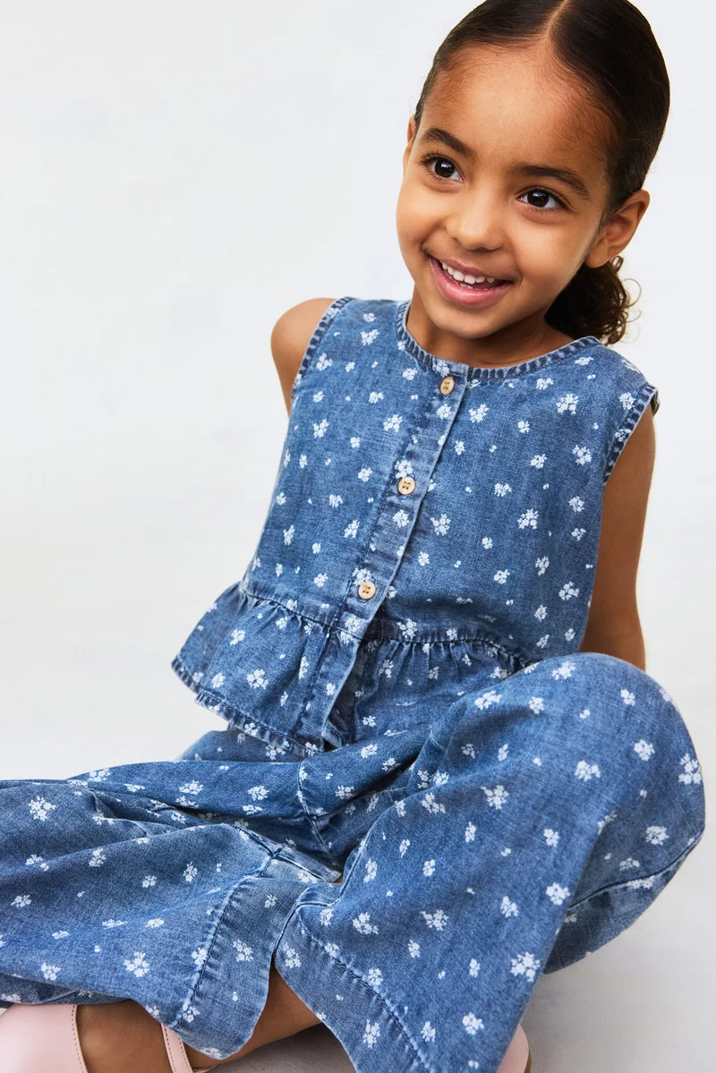 H&M 2-piece printed denim set