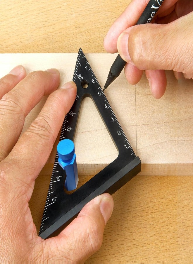 Volpeblu مقاييس درجات السلم الطويلة من فولبيبلو لتأطير المربع مع حامل وخطاف، وأداة تأطير لمربع السرعة، وتوقفات تأطير المربع للمنشار الدائري ومربعات النجارة - Image 4