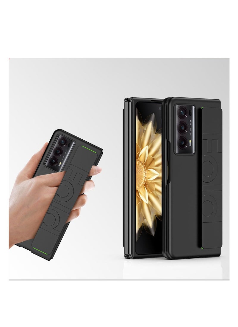 Aookay - Compatible with Honor Magic VS2 Silicone Grip Stand Case, Full Body Protection Phone Case with Finger Strap Handheld Design, Hard Shockproof PC Case for Honor Magic VS2 (Magic VS2) - Image 1