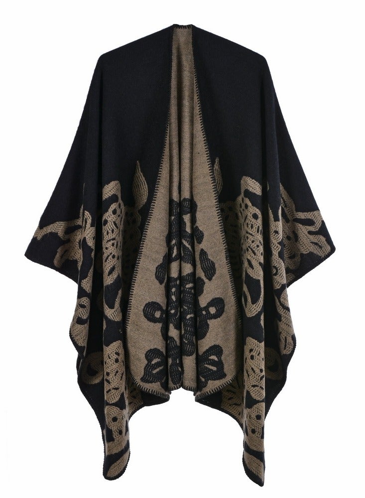 KUYING Patterned Shawl 