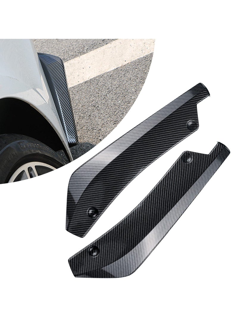 SOLARAE A Pair of Rear Bumper Lip Guards 17" DIY Car Exterior Decoration,Anti-collision Body Parts&Trim for Diffuser Splitter,Blade Rear Shovel,Front Bumper Lip,Side Fender Skirt Lip (Carbon Fiber Black/2pcs) - Image 1