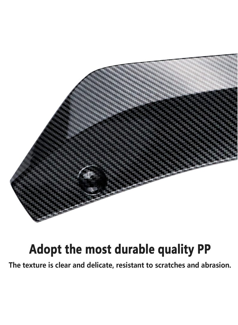 SOLARAE A Pair of Rear Bumper Lip Guards 17" DIY Car Exterior Decoration,Anti-collision Body Parts&Trim for Diffuser Splitter,Blade Rear Shovel,Front Bumper Lip,Side Fender Skirt Lip (Carbon Fiber Black/2pcs) - Image 4