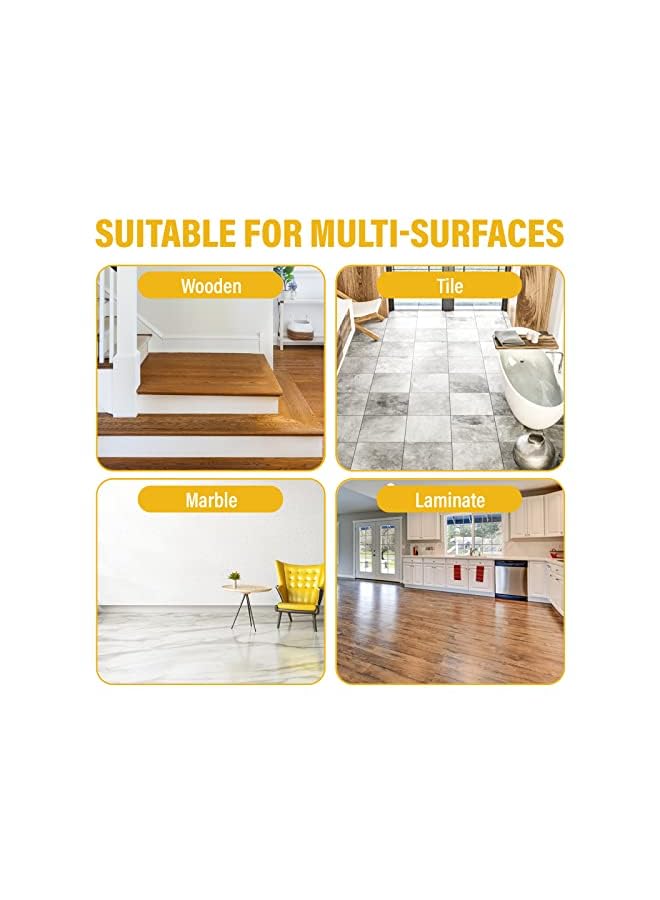 Zalcoon PVA Sponge Mop 33cm, Super Absorbent Foam Sponge Mop | Telescopic Handle, Quick Release Mop-head | Household Cleaning Tool for Hardwood, Multi-Surface Hard Floors (Pack of 1) - Image 4