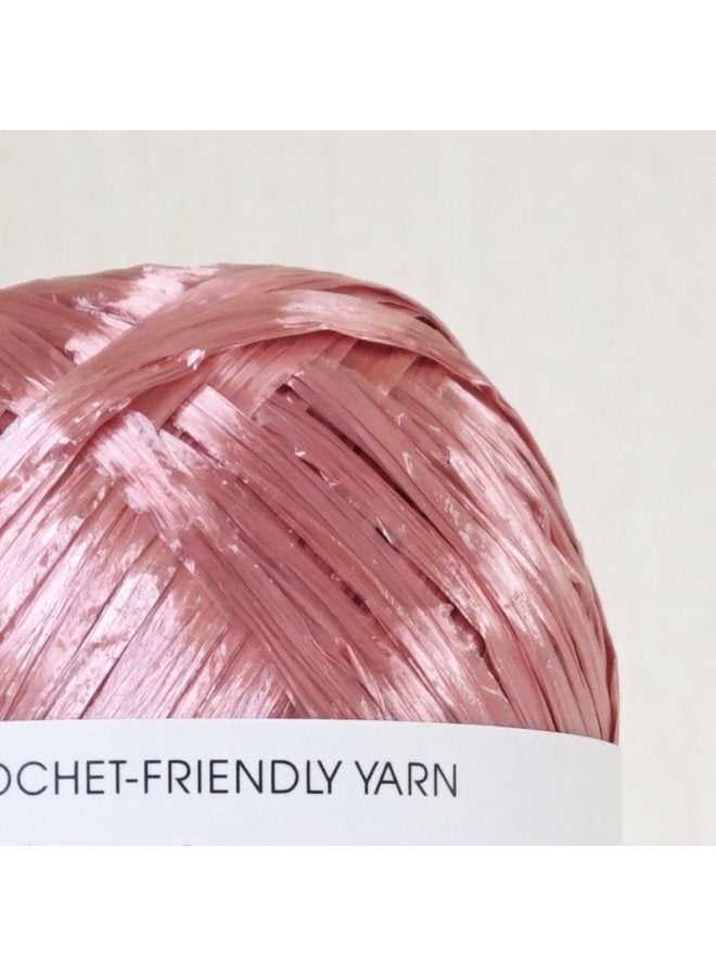 Raffia Line Cotton Straw Hat Bag DIY Crochet Friendly Braided Line ECO RAFFIA-Color:Rose Gold - Image 1