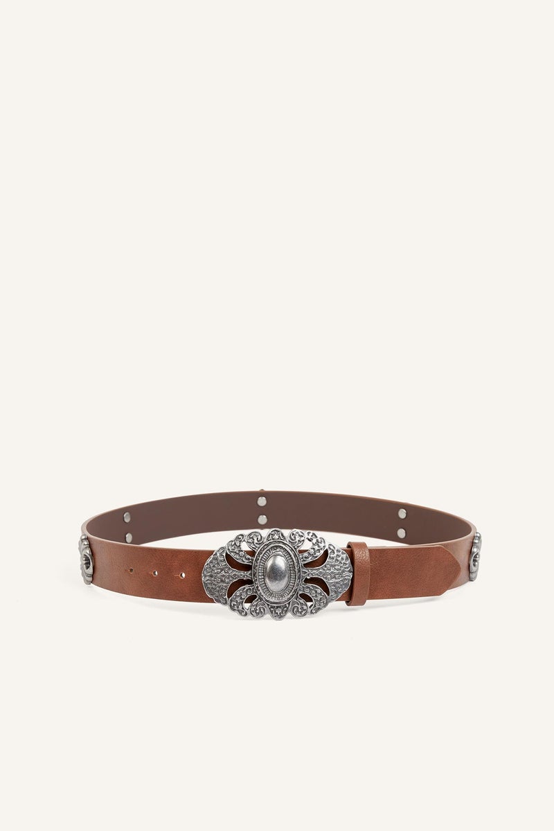 DeFacto Brown Woman Manuka x Defacto Woman Faux Leather Belt Casual - Image 2