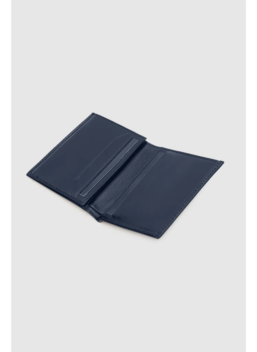 D'S DAMAT D'S Groom Navy Blue Plain Leather Boxed Wallet 2H1119ST237