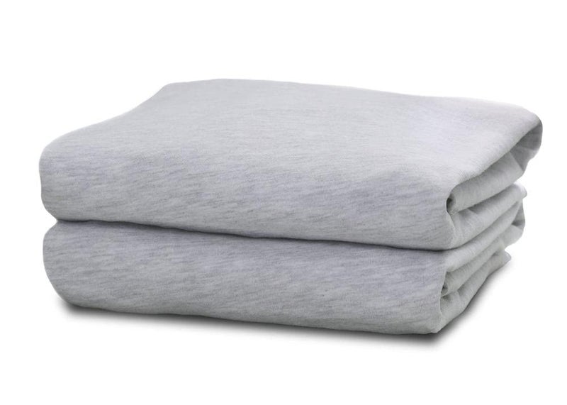 DESTINY CRESCENT BED Knit Jersey 100% Cotton 2 Twin XL Fitted Bed Sheets (2-Pack) Soft and Comfy - Twin Extra Long  15"" Deep Pocket  39"" x 80"" Great for Dorm Room  Hospital and Split King Dual Adjustable Beds (Grey) - Image 1