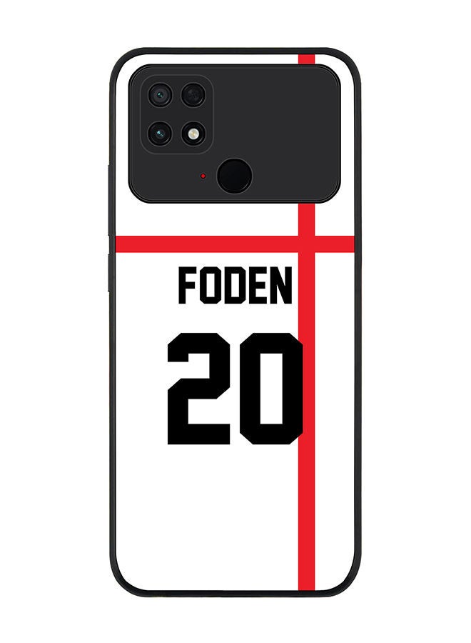 Stylizedd Rugged Black edge case for Xiaomi Poco C40 Slim fit Soft Case Flexible Rubber Edges Anti Drop TPU Gel Thin Cover - Football Team - England Player Name - Foden - Image 1