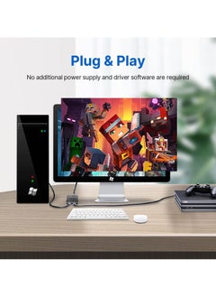 Arabest محول HDMI 4K مقسم HDMI ، 2 مدخل 1 مخرج أو 1 مدخل 2 مخرج ، يدعم 4K 60Hz 3D HD 1080P لشاشة الكمبيوتر ، جهاز العرض ، مشغل Blu-Ray ، عصا TV ، سويتش ، Xbox ، PS5 ، HDTV لابتوب  - Image 4