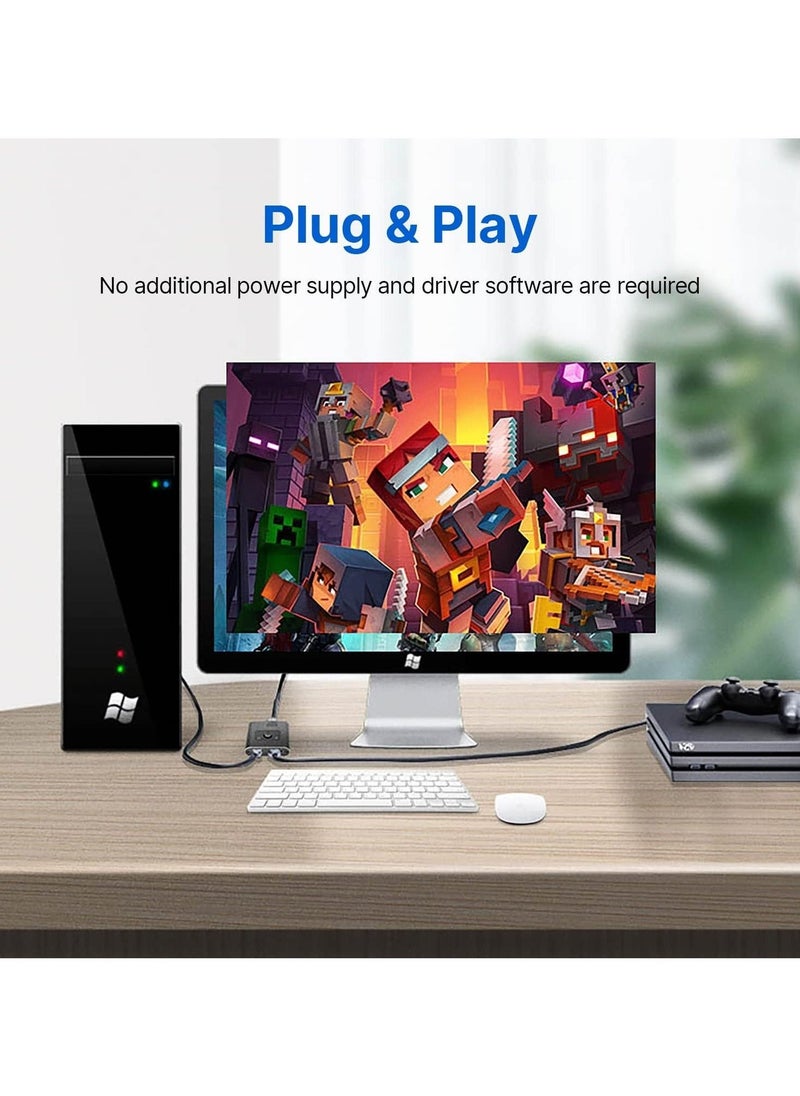 Arabest - محول HDMI 4K مقسم HDMI ، 2 مدخل 1 مخرج أو 1 مدخل 2 مخرج ، يدعم 4K 60Hz 3D HD 1080P لشاشة الكمبيوتر ، جهاز العرض ، مشغل Blu-Ray ، عصا TV ، سويتش ، Xbox ، PS5 ، HDTV لابتوب - Image 1