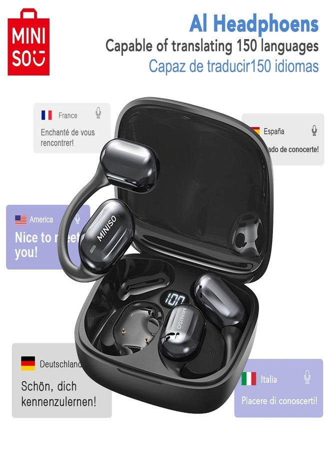 ميني سو سماعات أذن MINISO MS162 للترجمة الفورية، مزودة بتقنية الذكاء الاصطناعي، تدعم 150 لغة، متوافقة مع أنظمة iOS وAndroid. - Image 2