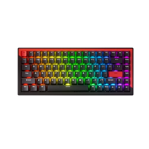 DrunkDeer G75 Rapid Trigger Keyboard, Esports Gaming Keyboard Magnetic Switch Last Win Mode Adjustable Actuation, 75% Design, Black - Image 1