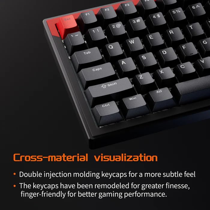 DrunkDeer G75 Rapid Trigger Keyboard, Esports Gaming Keyboard Magnetic Switch Last Win Mode Adjustable Actuation, 75% Design, Black - Image 5
