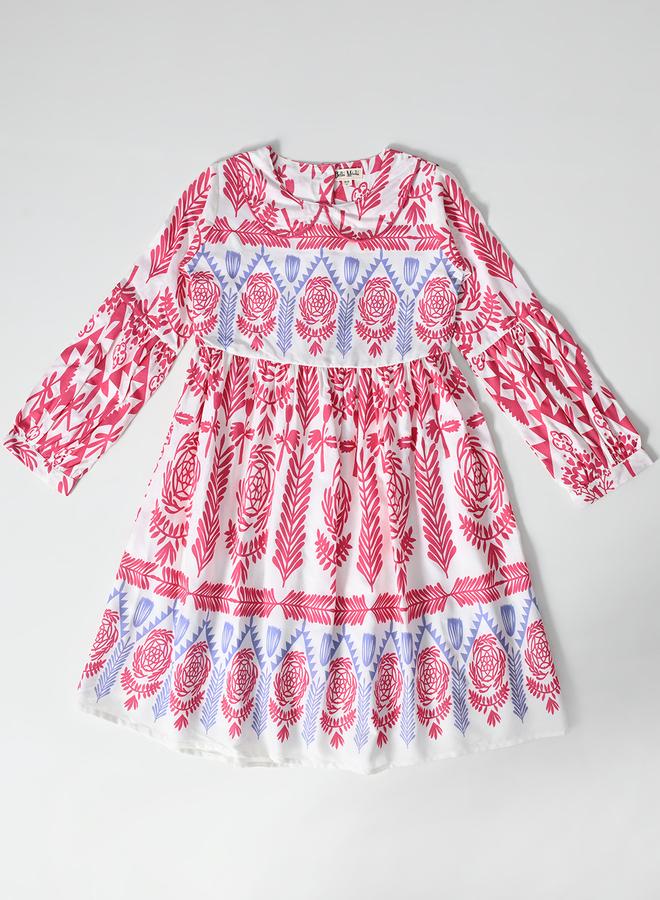 بيلا مودا فستان بيلا مودا بياقة بيتر بان وطبعات شاملة - Image 2