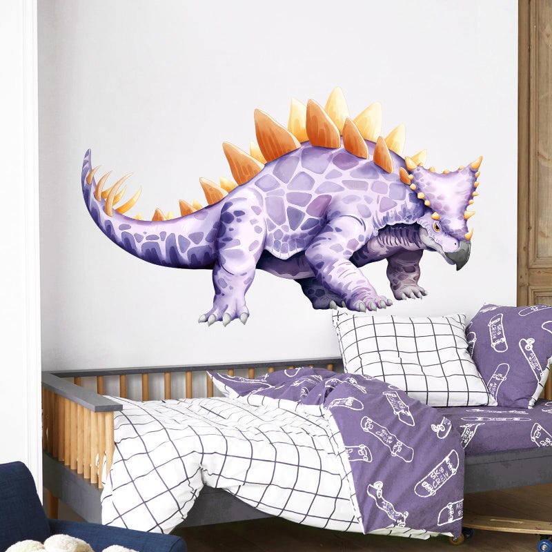 Decvictor Large Dinosaur Wall Decals, Purple Stegosaurus Dino Wall Stickers Vinyl Peel and Stick Wall Decal Self Adhesive Wall Art Sticker for Baby Nursery Kids Room Home Decor (42.1 * 51.2in) - Image 4