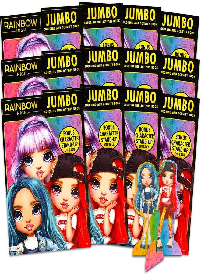 Rainbow High Bulk Coloring Books - 12 Jumbo Activity Books with Coloring Pages, Games, Activities for Kids 3-5, Party Favors, Party Supplies, Classroom Rewards, Road Trip Activities - Image 1