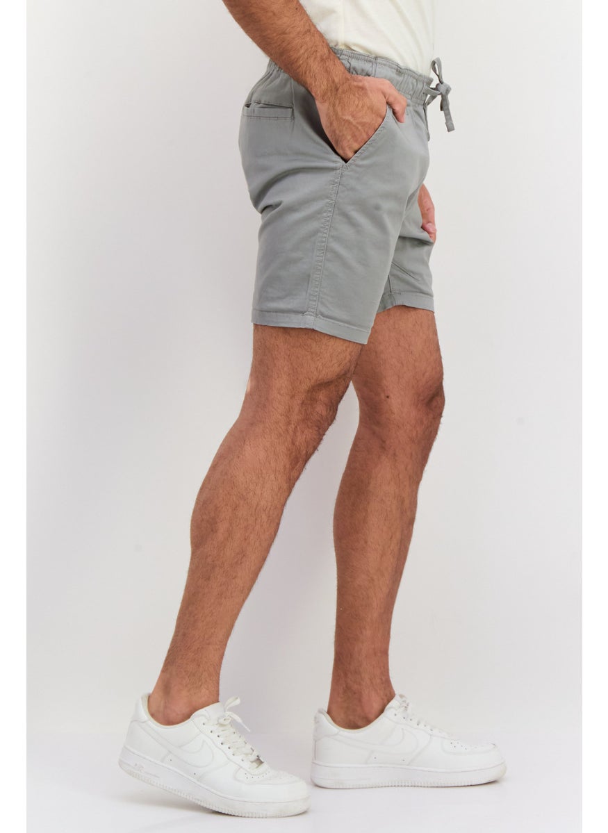 Men Brand Logo Basic Shorts, Grey - pzsku/Z2F36CD337C012B840117Z/45/_/1737728296/78d35fb3-0f5e-4a53-9435-e5744e089b04