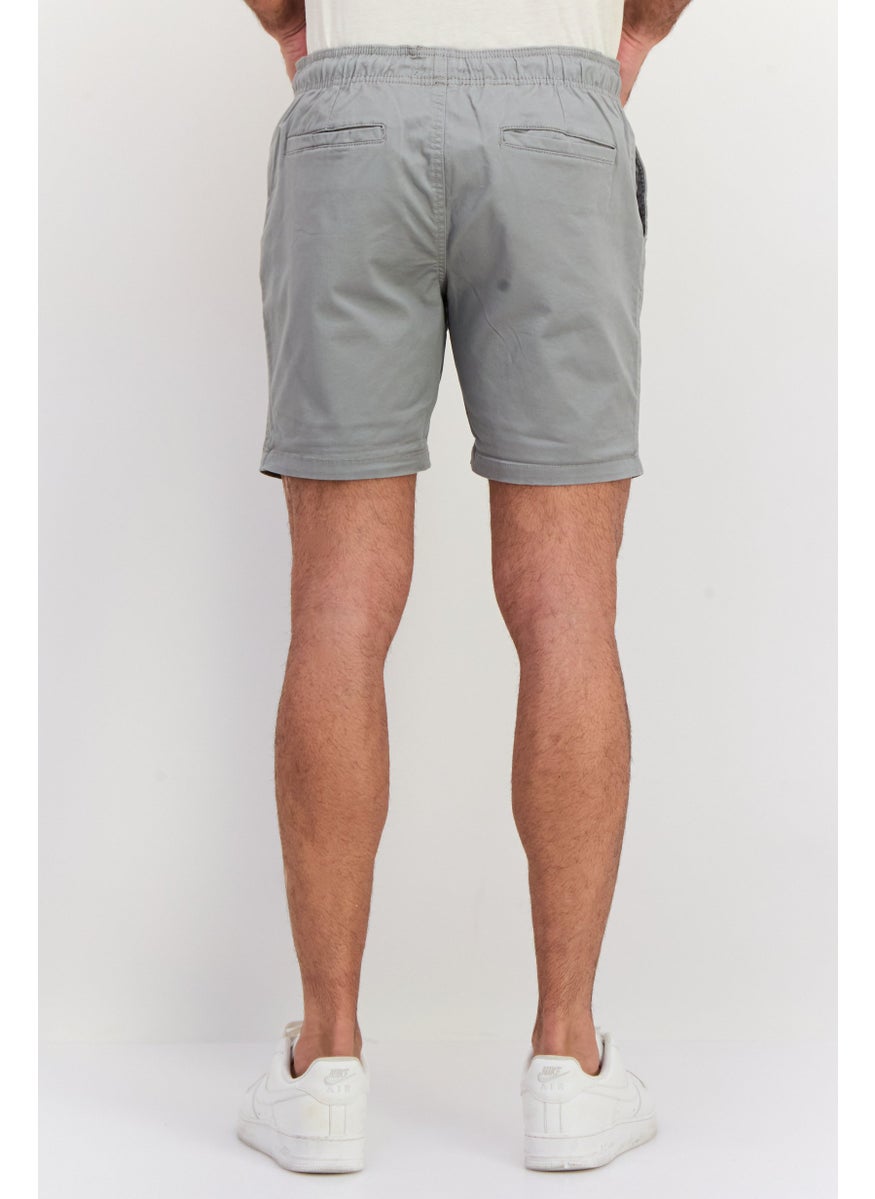 Men Brand Logo Basic Shorts, Grey - pzsku/Z2F36CD337C012B840117Z/45/_/1737728298/dd211986-7590-47d4-8862-82ec547a4685