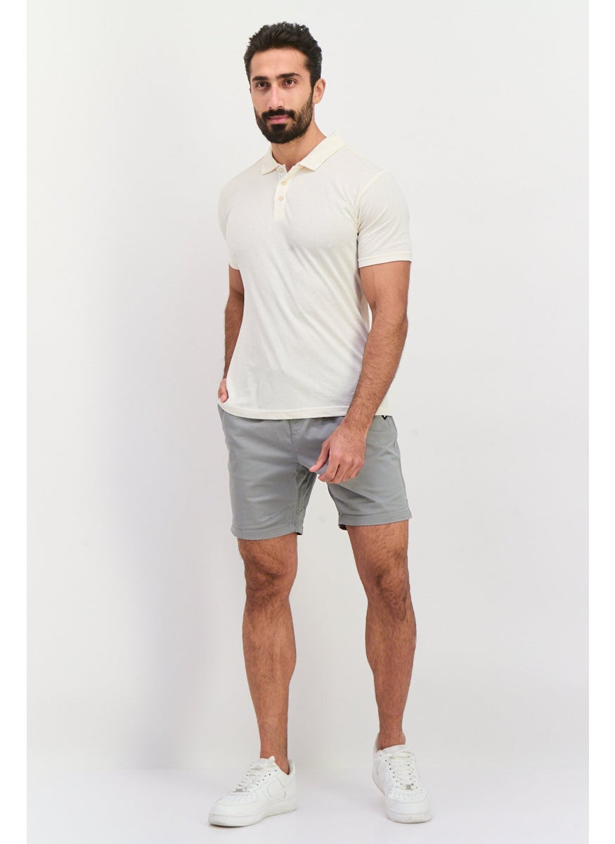 Men Brand Logo Basic Shorts, Grey - pzsku/Z2F36CD337C012B840117Z/45/_/1737728301/512f37ef-e1c2-4bcb-b363-70ce91baf7d1